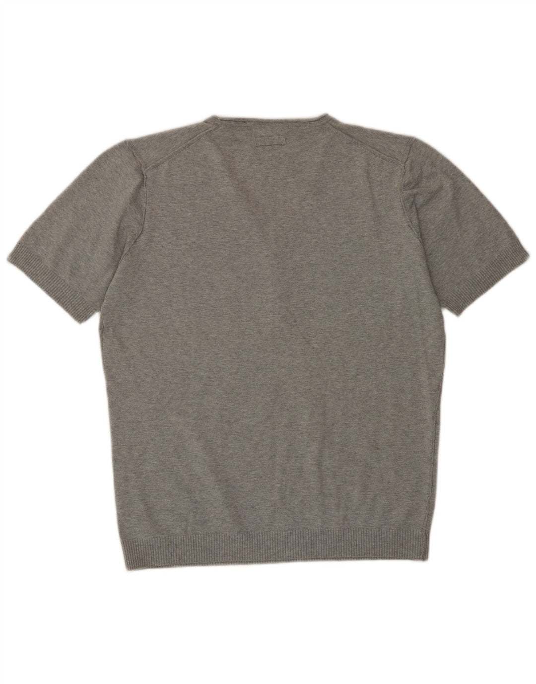Pulover pentru bărbați Zara, cu mânecă scurtă, cu decolteu în V, XL, gri