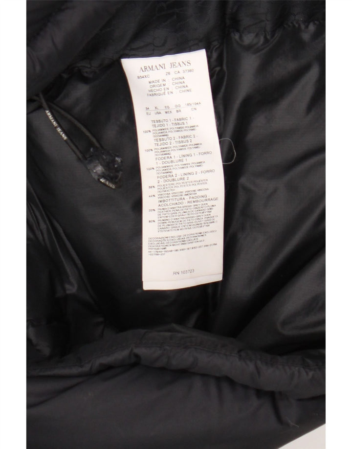 Jachetă căptușită cu glugă pentru bărbați Armani Jeans EU 54 XL Poliamidă neagră