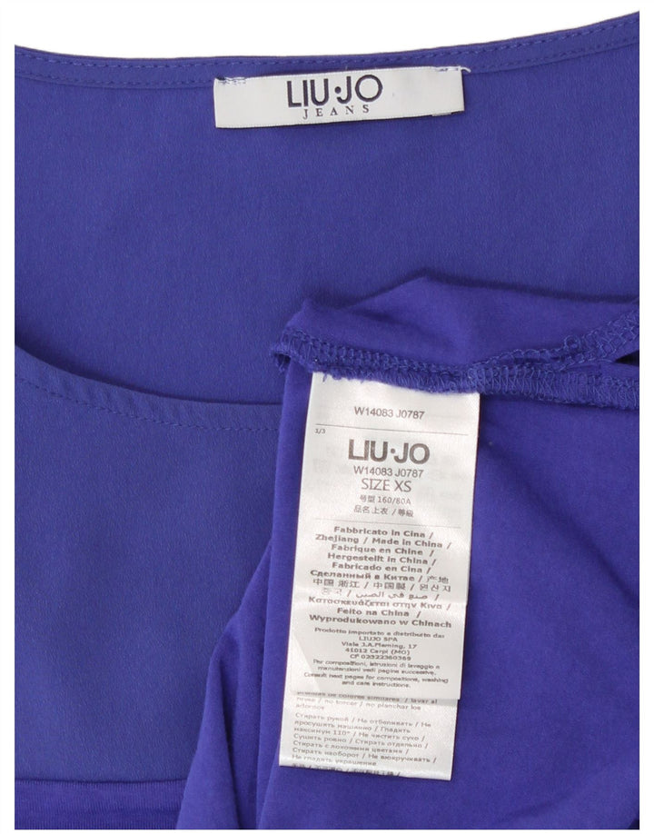 Vest Top Femei Liu Jo UK 6 XS Blue Viscose