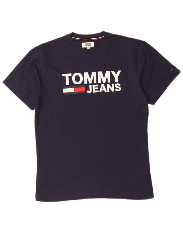 Tricou grafic Tommy Hilfiger pentru bărbați Top mediu din bumbac bleumarin