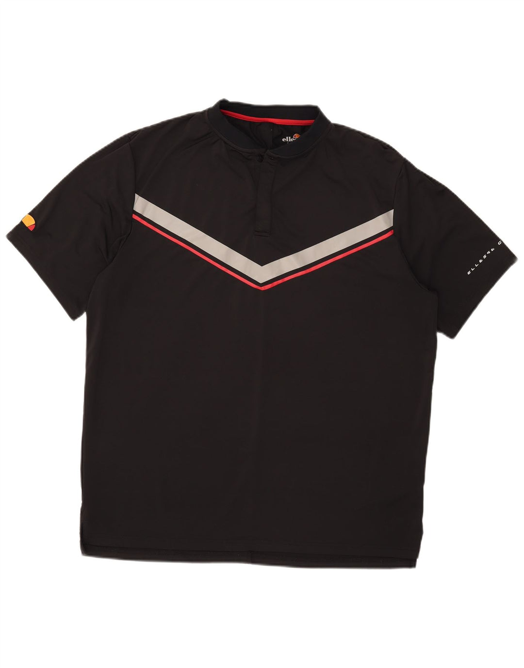 Cămașă polo pentru bărbați Ellesse 2XL, poliester color bloc negru