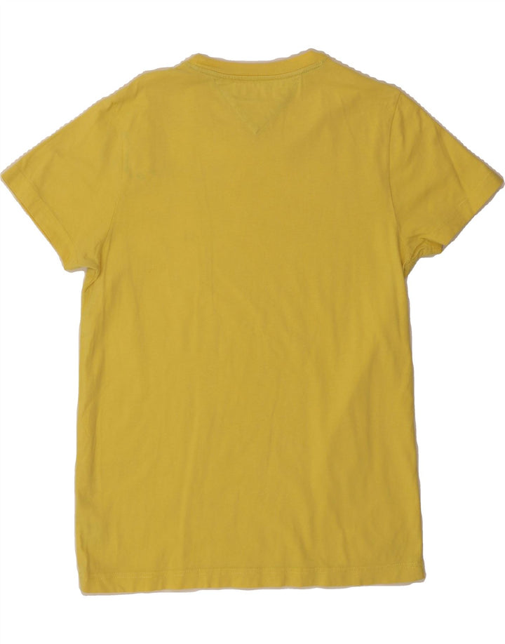 TOMMY HILFIGER Mens T-Shirt Top Small Yellow Cotton Vintage Tommy Hilfiger and Second-Hand Tommy Hilfiger from Messina Hembry 