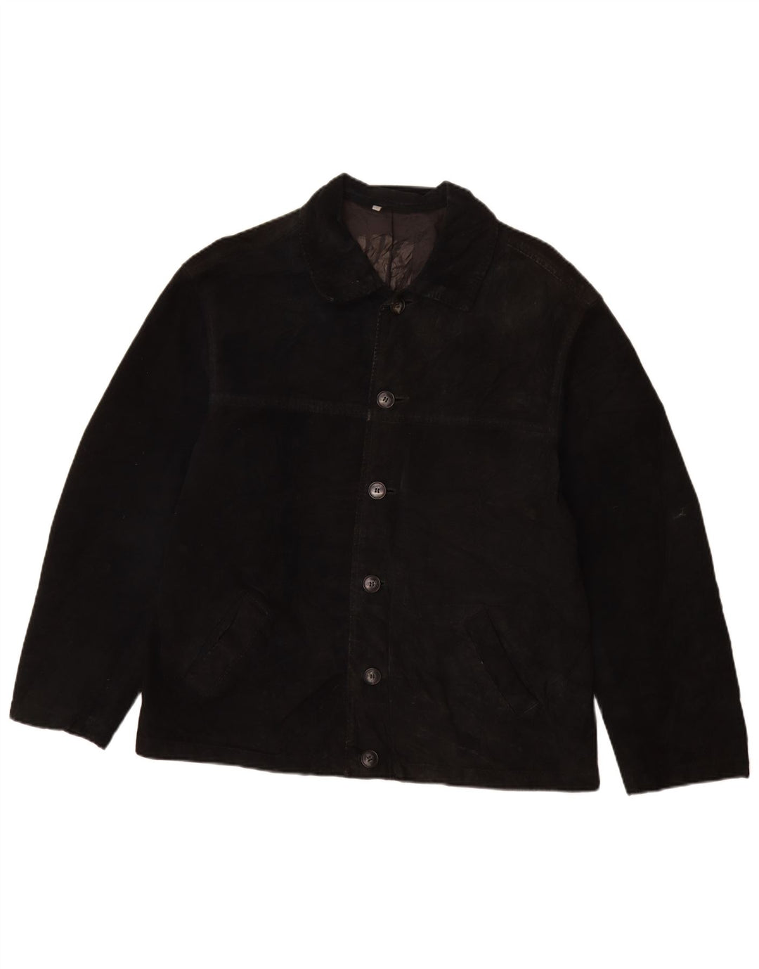 Jachetă pentru bărbați VINTAGE din piele intoarsa UK 40 Large Black