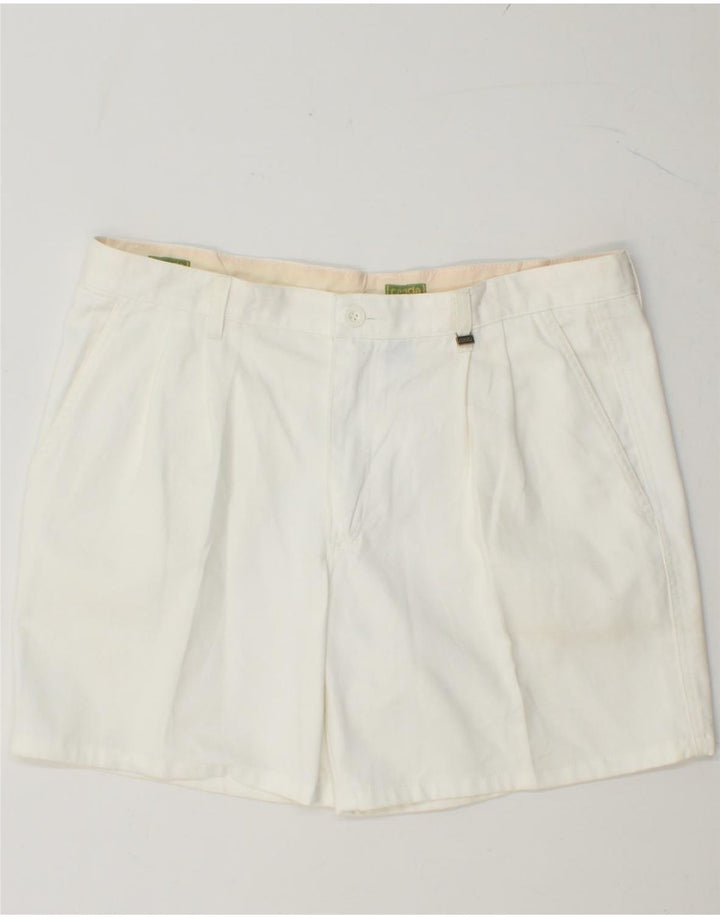 CANDA Mens Chino Shorts IT 54 2XL W36 White Cotton