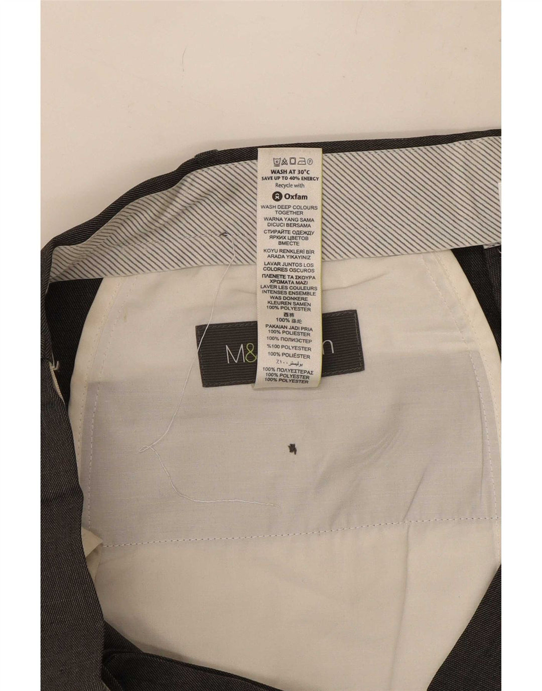Marks & Spencer Pantaloni drepți pentru bărbați L44 L29 Poliester gri