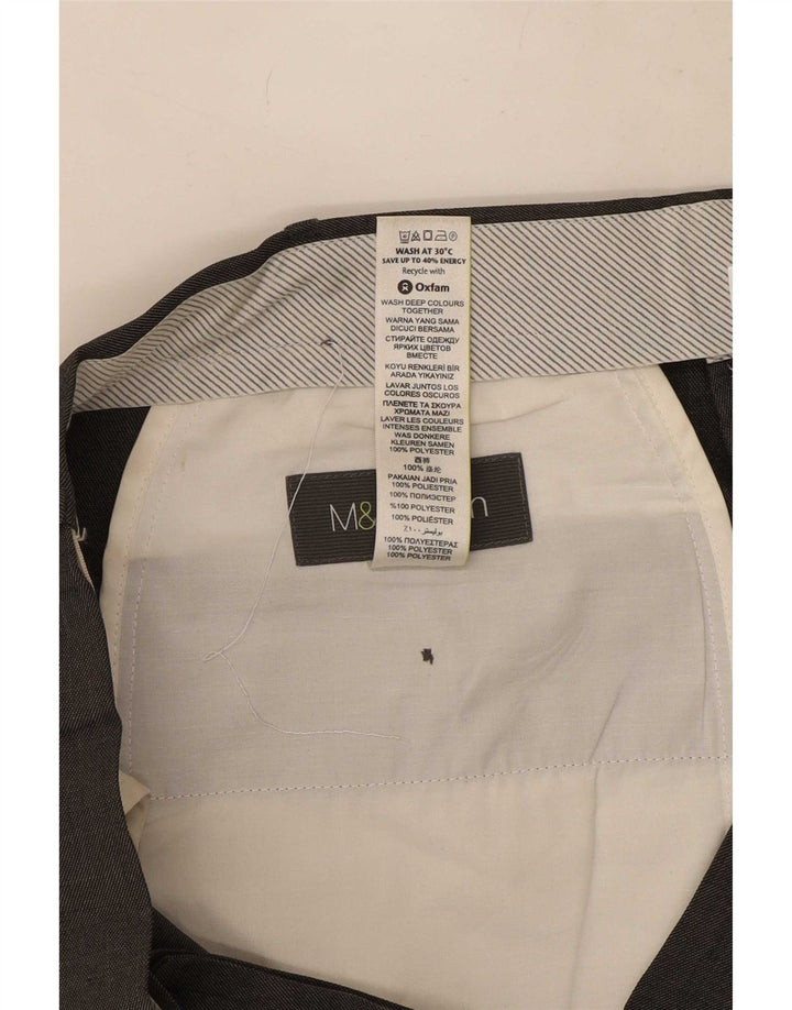 Marks & Spencer Pantaloni drepți pentru bărbați L44 L29 Poliester gri