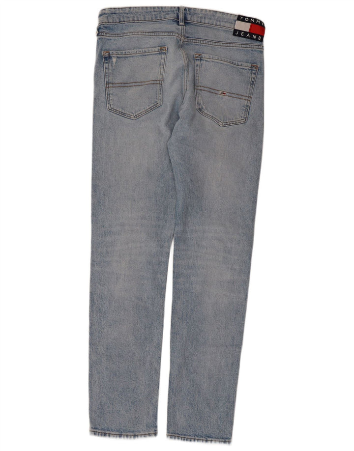 TOMMY HILFIGER Blugi slim pentru bărbați Distressed W30 L32 Bumbac albastru