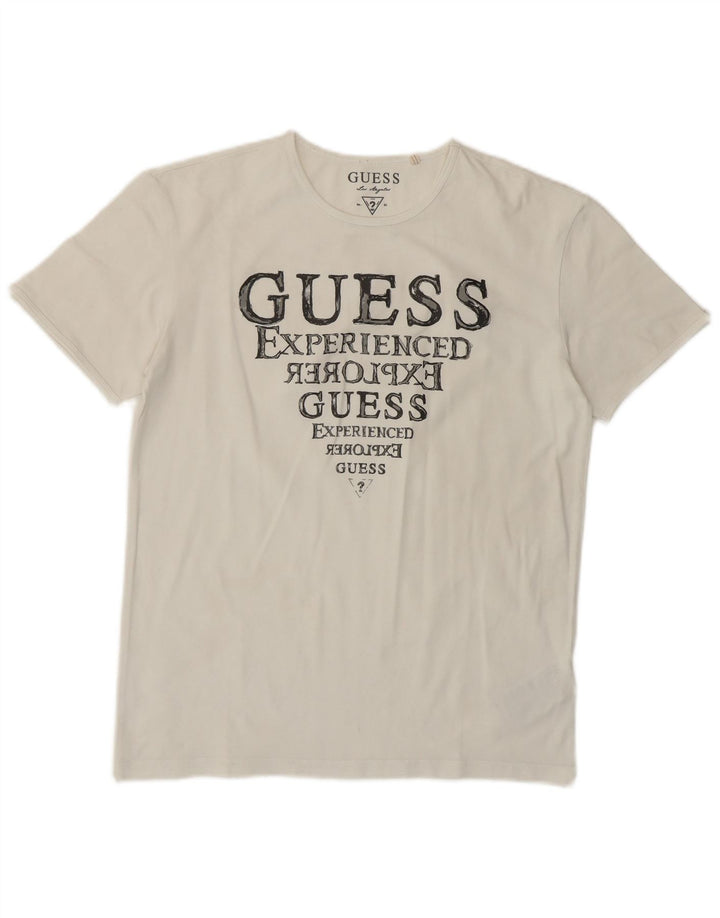 Tricou grafic Guess pentru femei Top EU 38 Medium White Bumbac Classic