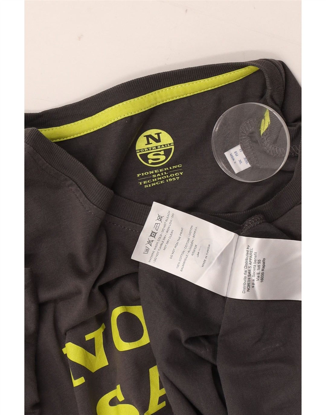 NORTH SAILS Tricou grafic pentru bărbați Top XL bumbac gri