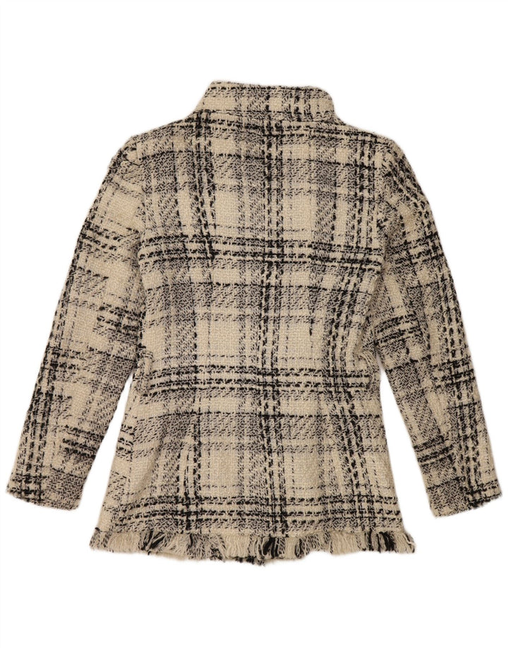 Jachetă dublu pentru femei Zara UK 10 Small White Check