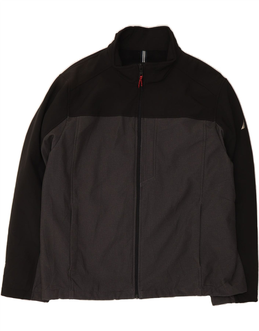 NAUTICA Mens Windbreaker Jacket UK 42 XL Grey Colourblock Polyester Vintage Nautica and Second-Hand Nautica from Messina Hembry 