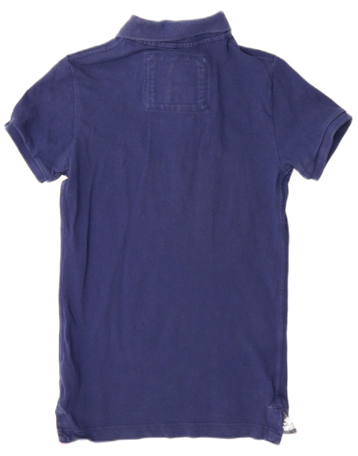 Tricou polo pentru bărbați Superdry, bumbac, albastru bleumarin