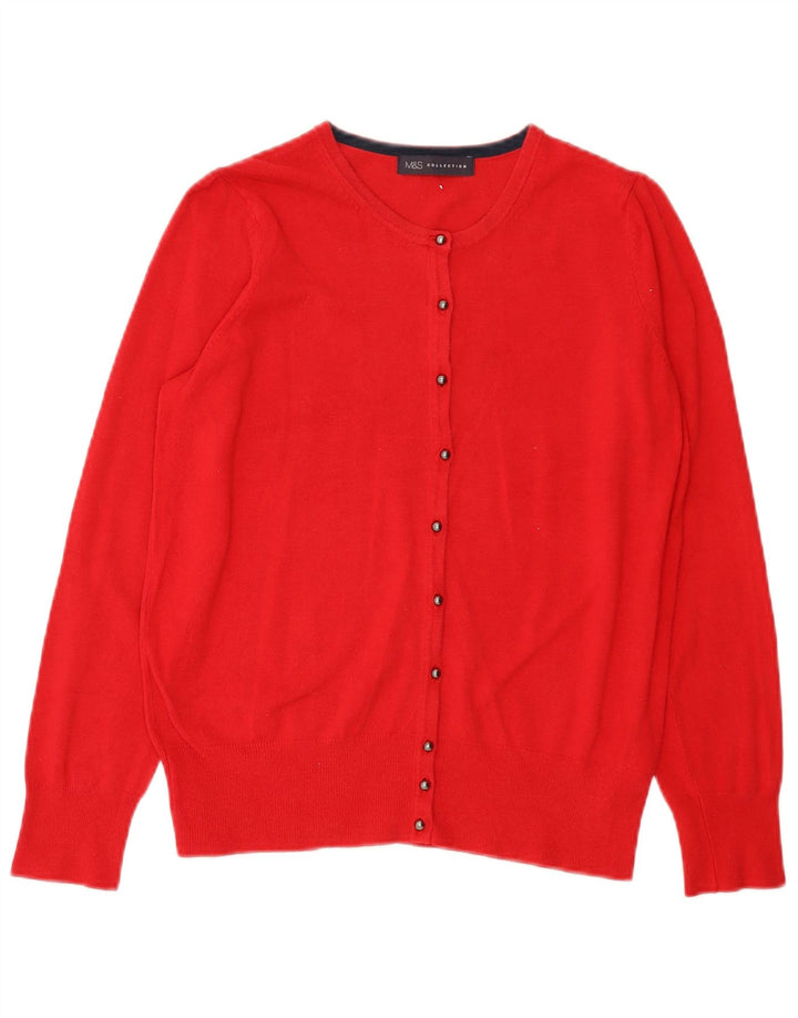 Pulover cardigan pentru femei Marks & Spencer UK 12 Medium Red Viscose