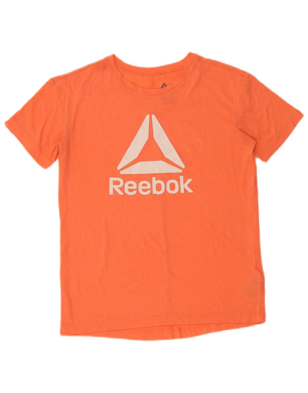 Tricou grafic supradimensionat Reebok Speedwick pentru femei, Marea Britanie 8/10, portocaliu mic