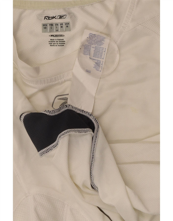 Tricou REEBOK pentru bărbați Top Medium White Colorblock Poliester