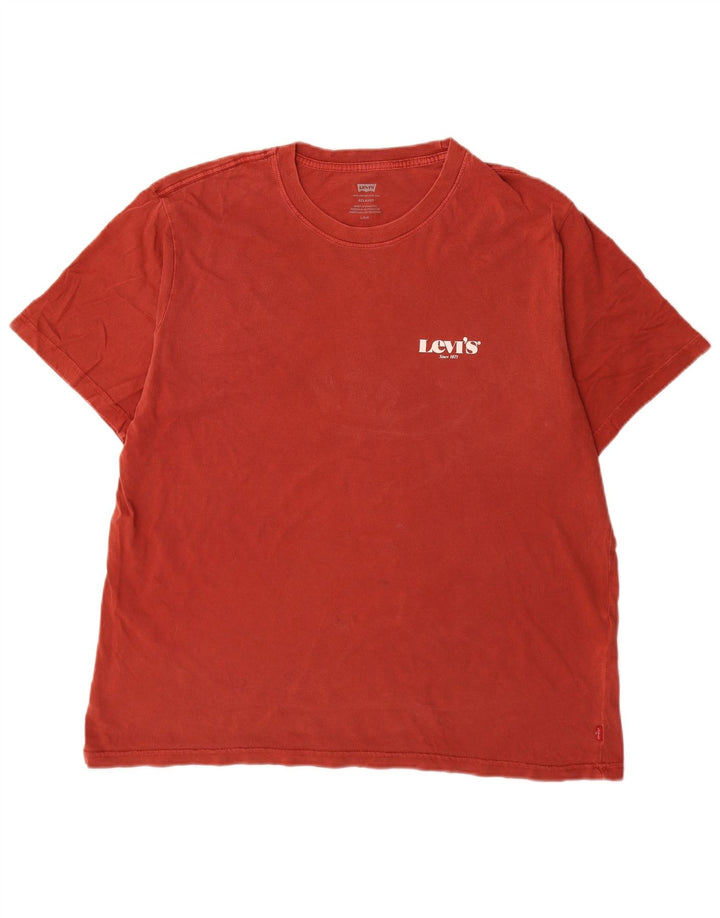 Tricou relaxat pentru bărbați Levi's Top mare din bumbac roșu