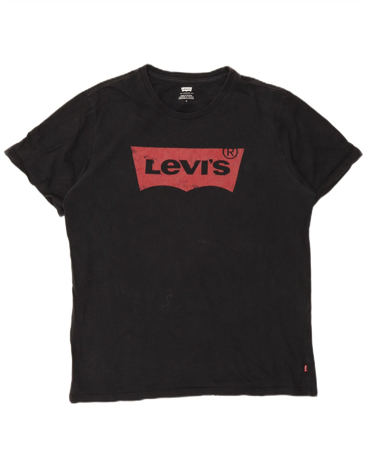 Tricou grafic pentru bărbați Levi's Top mediu negru bumbac