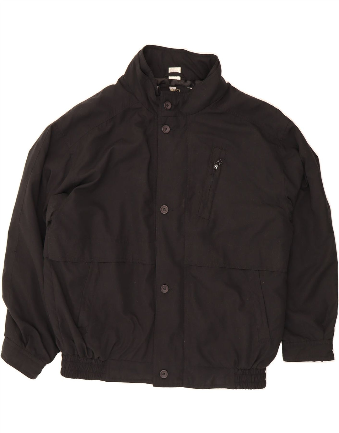 CANADA Mens Bomber Jacket UK 42 XL Black Polyester Vintage Canada and Second-Hand Canada from Messina Hembry 