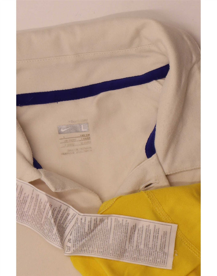 Tricou polo Nike pentru bărbați, mare, galben Colorblock Nylon