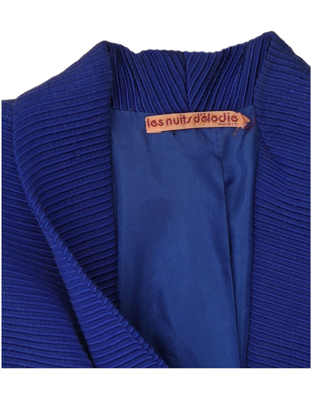 Jachetă pentru femei VINTAGE UK 12, bumbac cu dungi albastre medii