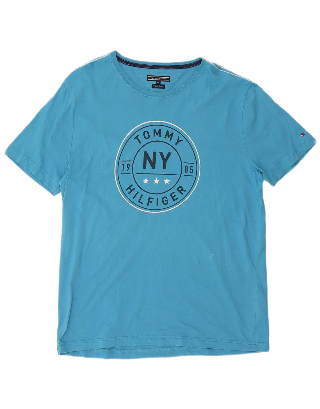 Tricou grafic pentru bărbați Tommy Hilfiger Top 2XL Bumbac albastru