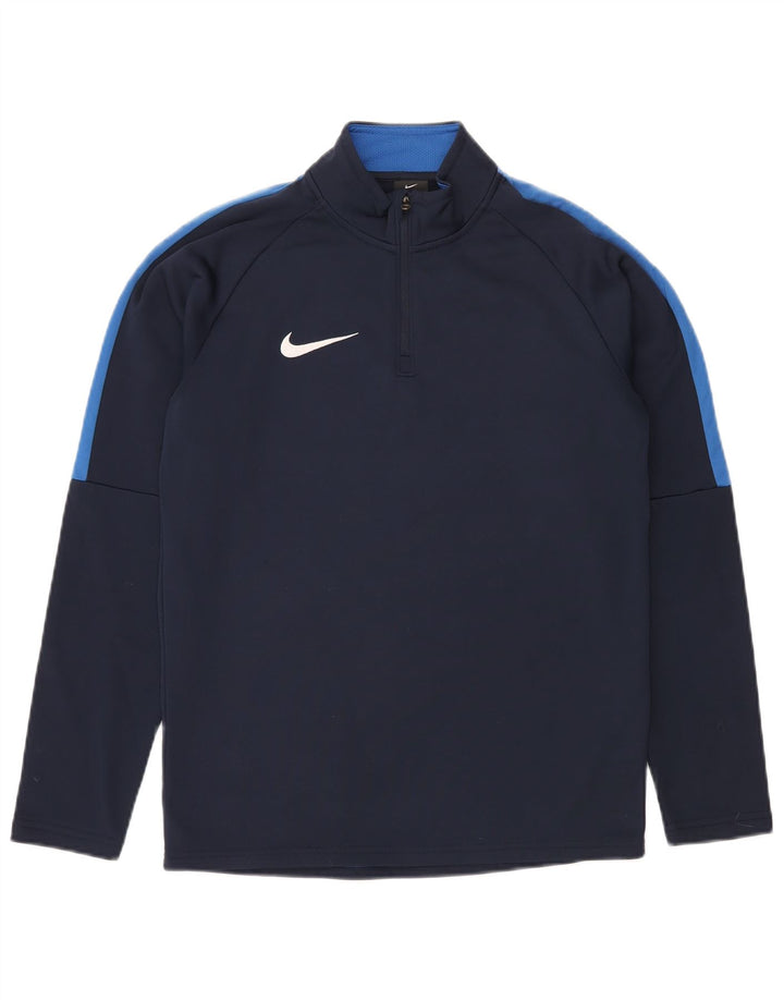 Top de trening NIKE Dri Fit Pullover pentru bărbați, mic, albastru bleumarin