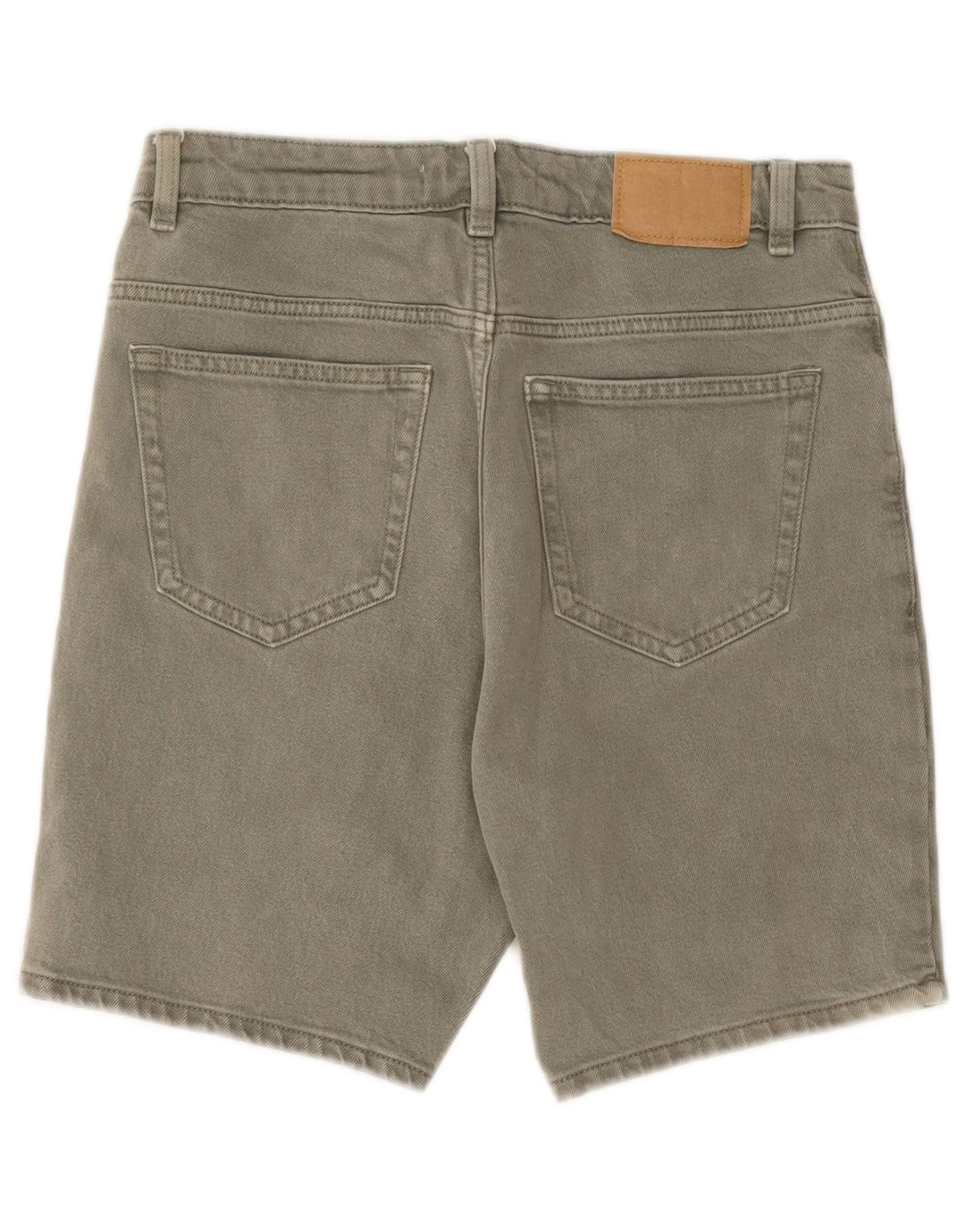 Pantaloni scurți din denim pentru bărbați Zara EU 38 Small W30 Kaki Bumbac