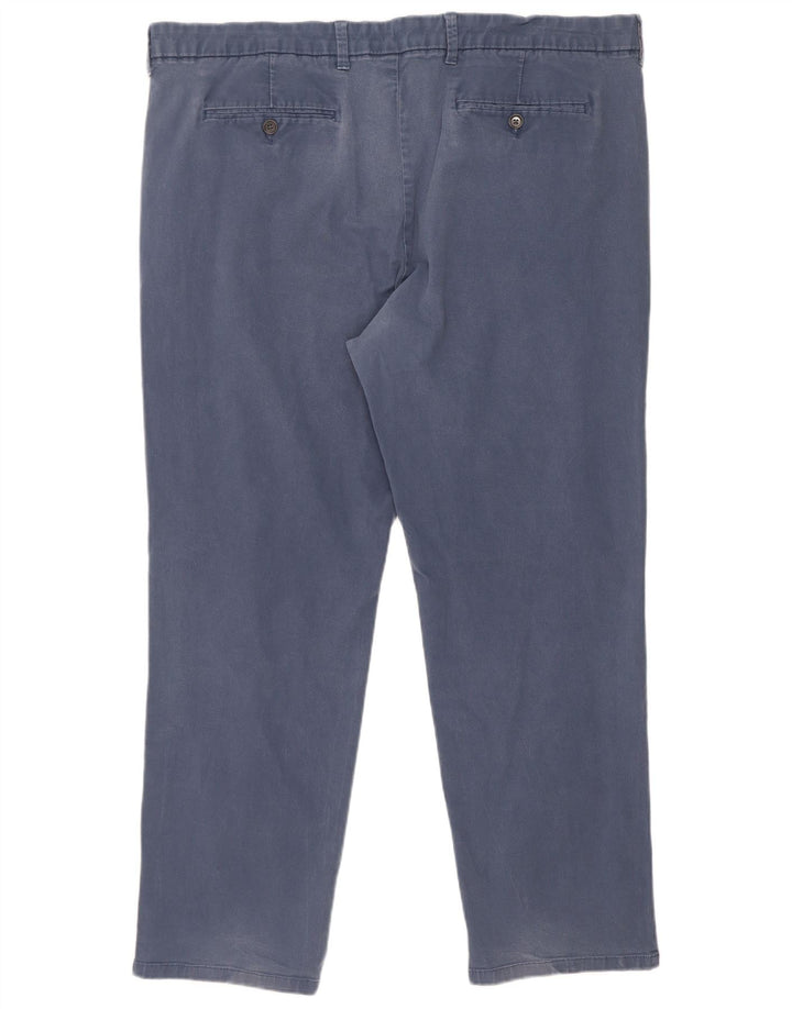 Pantaloni chino pentru bărbați Marks & Spencer, cu ajustare normală, L44 L31, bumbac albastru