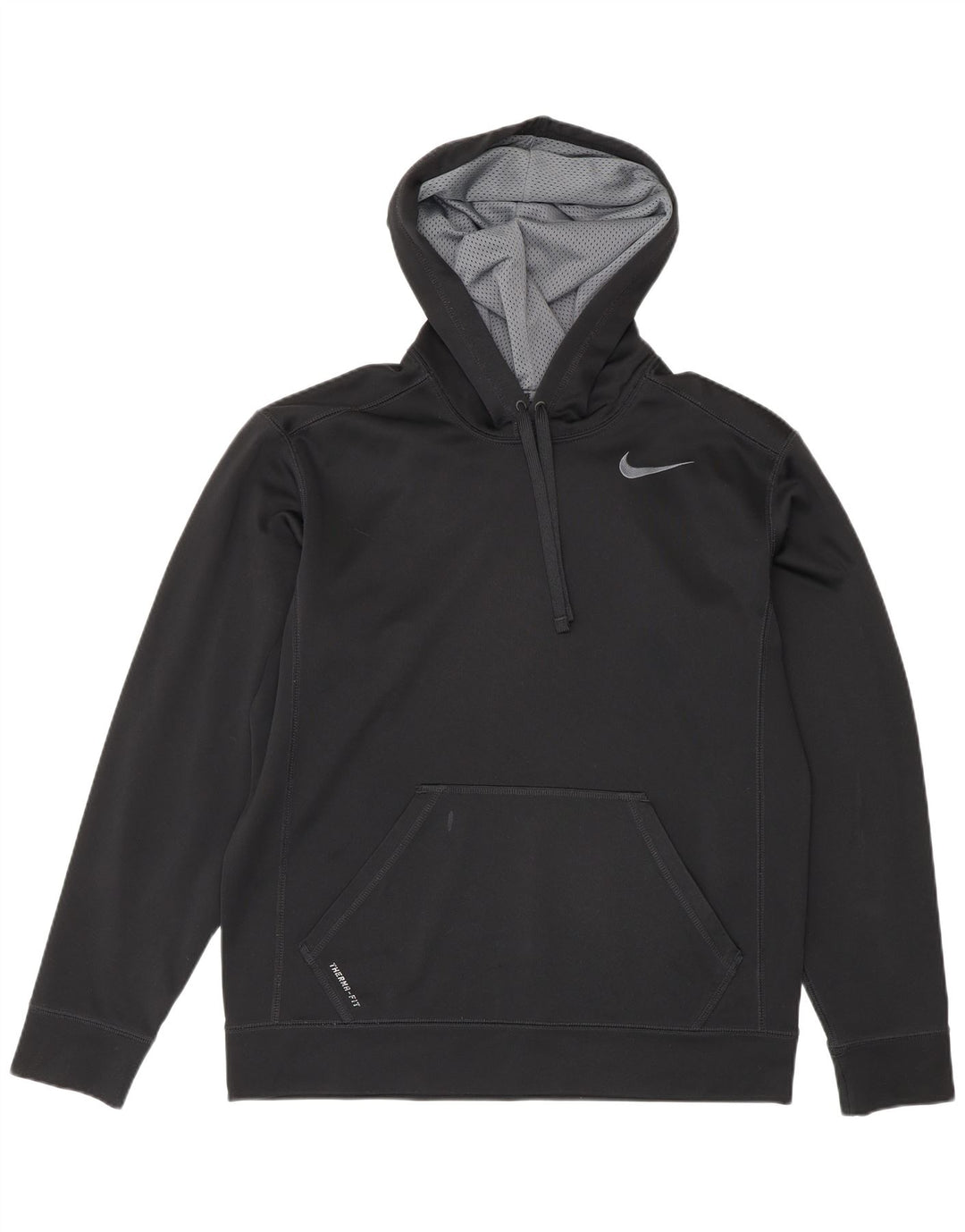 Pulover Nike Therma-Fit pentru bărbați, poliester mediu negru