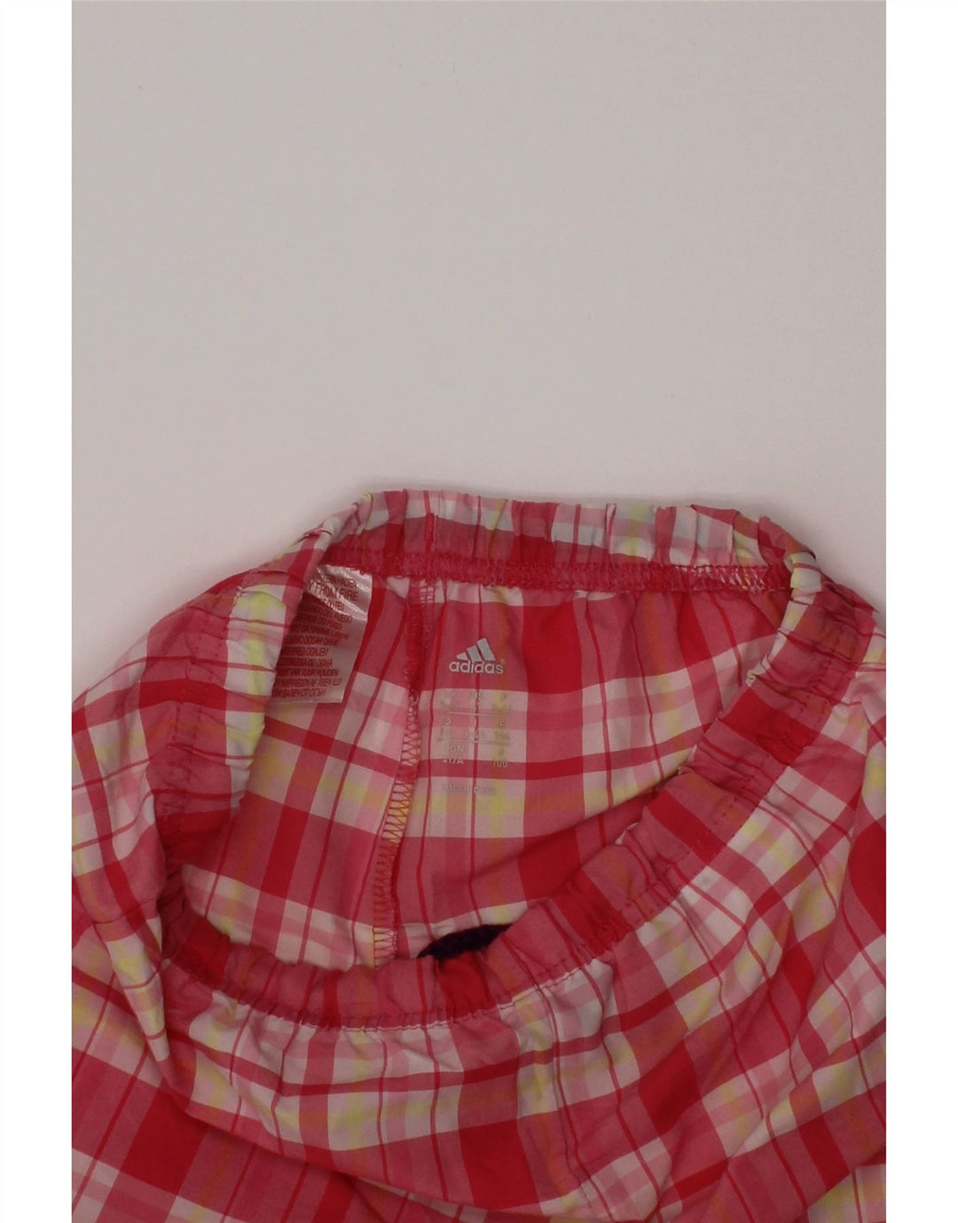 Pantaloni scurți casual pentru fete ADIDAS 3-4 ani W20 poliester cu carouri roz