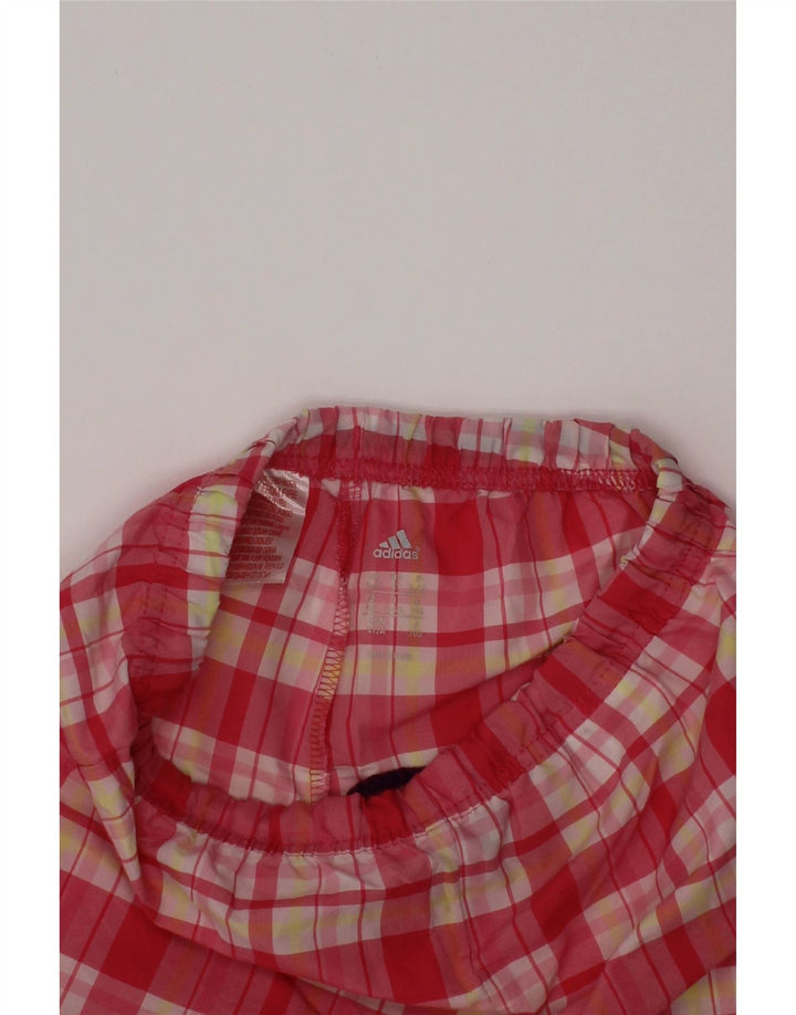 Pantaloni scurți casual pentru fete ADIDAS 3-4 ani W20 poliester cu carouri roz