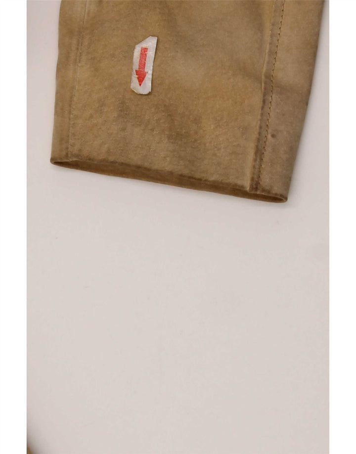 In Extenso Jachetă de piele intoarsa cu 2 nasturi pentru femei UK 14 Medium Beige Piele