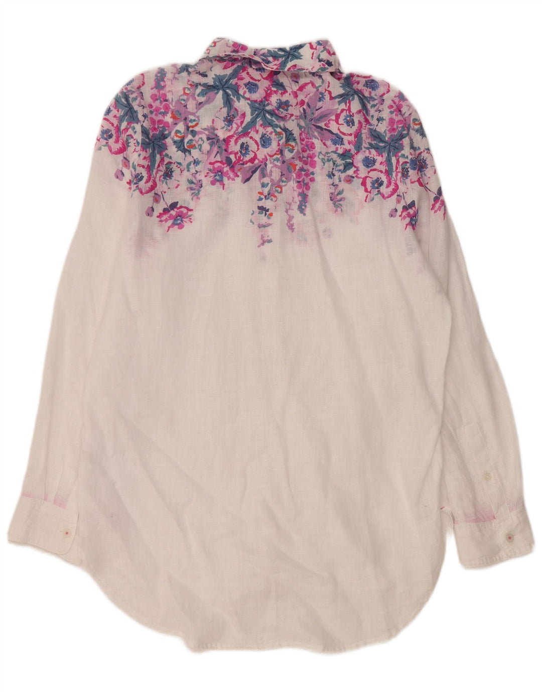Cămașă supradimensionată pentru femei Joules UK 8 Small White Floral Linen