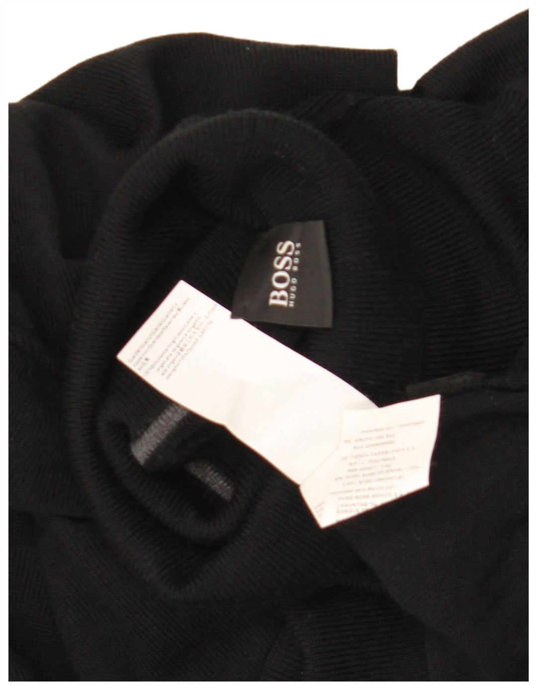 Pulover pentru bărbați Hugo Boss cu gât rulat, 2XL, lână neagră