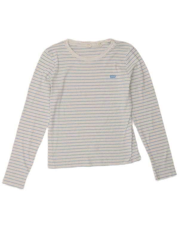 Top femei Levi's cu mânecă lungă UK 12 Medium White Striped