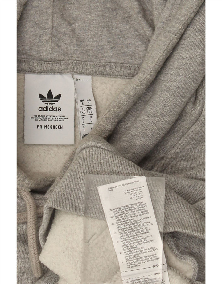 Pulover ADIDAS pentru bărbați, bumbac mare, gri