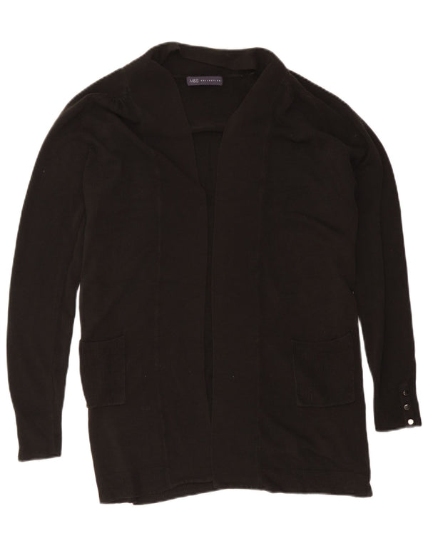 Pulover cardigan deschis pentru femei Marks & Spencer UK 12 Medium Negru Acrilic