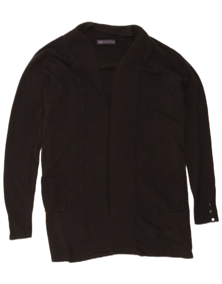 Pulover cardigan deschis pentru femei Marks & Spencer UK 12 Medium Negru Acrilic