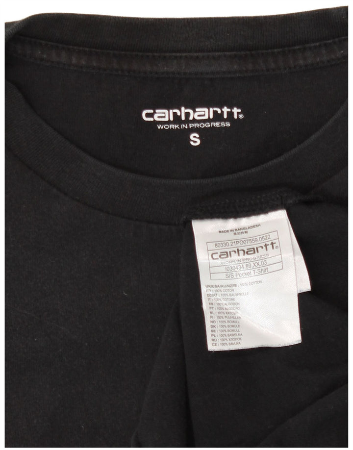 Tricou pentru bărbați Carhartt Top mic, negru, bumbac
