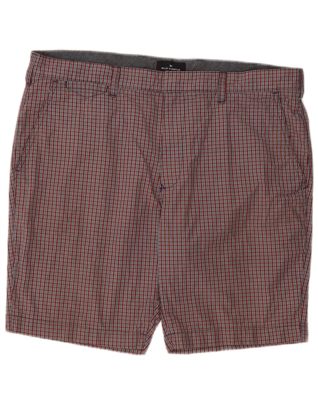 Pantaloni scurți chino pentru bărbați Marks & Spencer W38 XL, bumbac vichy roșu