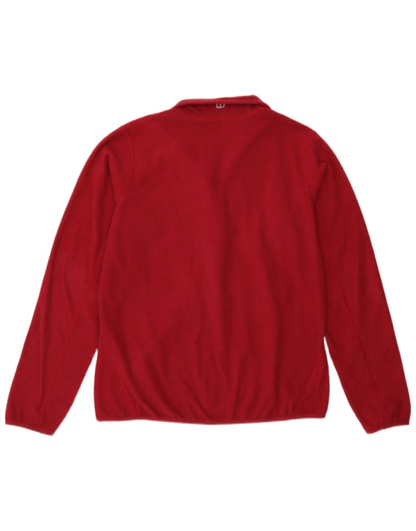 Berghaus Womens Zip Neck Fleece Jumper UK 16 Large Red Polyester