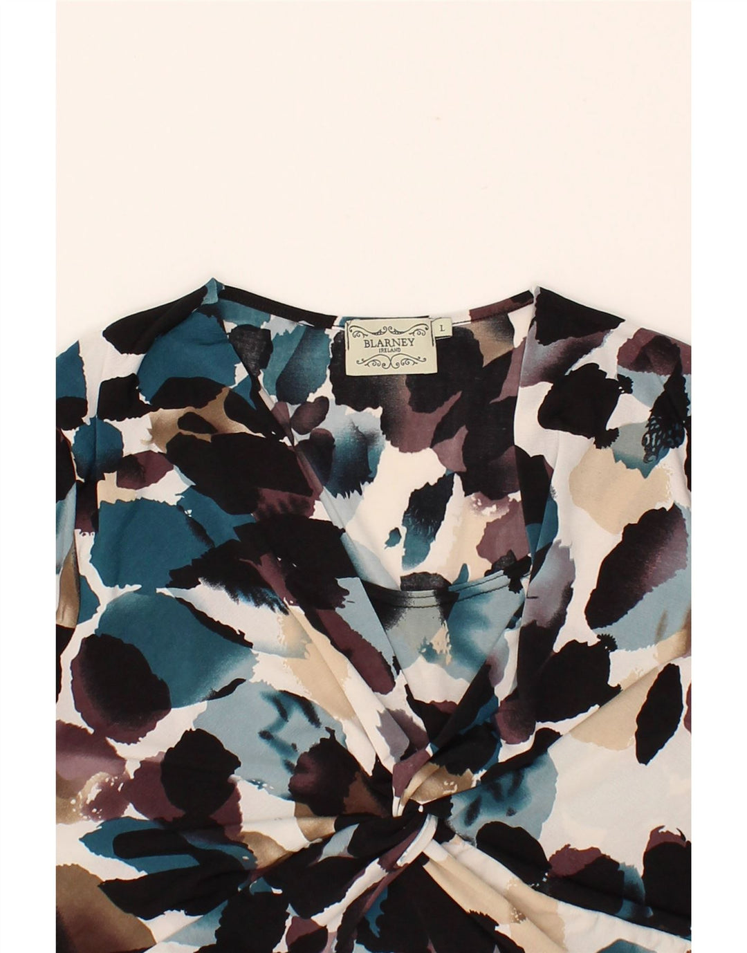 BLARNEY Womens Abstract Pattern A-Line Dress UK 14 Large Multicoloured Vintage Blarney and Second-Hand Blarney from Messina Hembry 