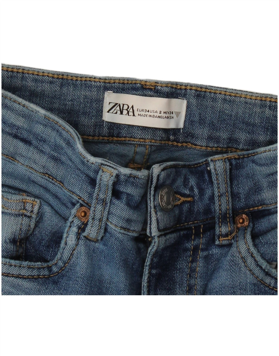 Blugi evazați pentru femei Zara EU 34 2XS L24 L31 Albastru