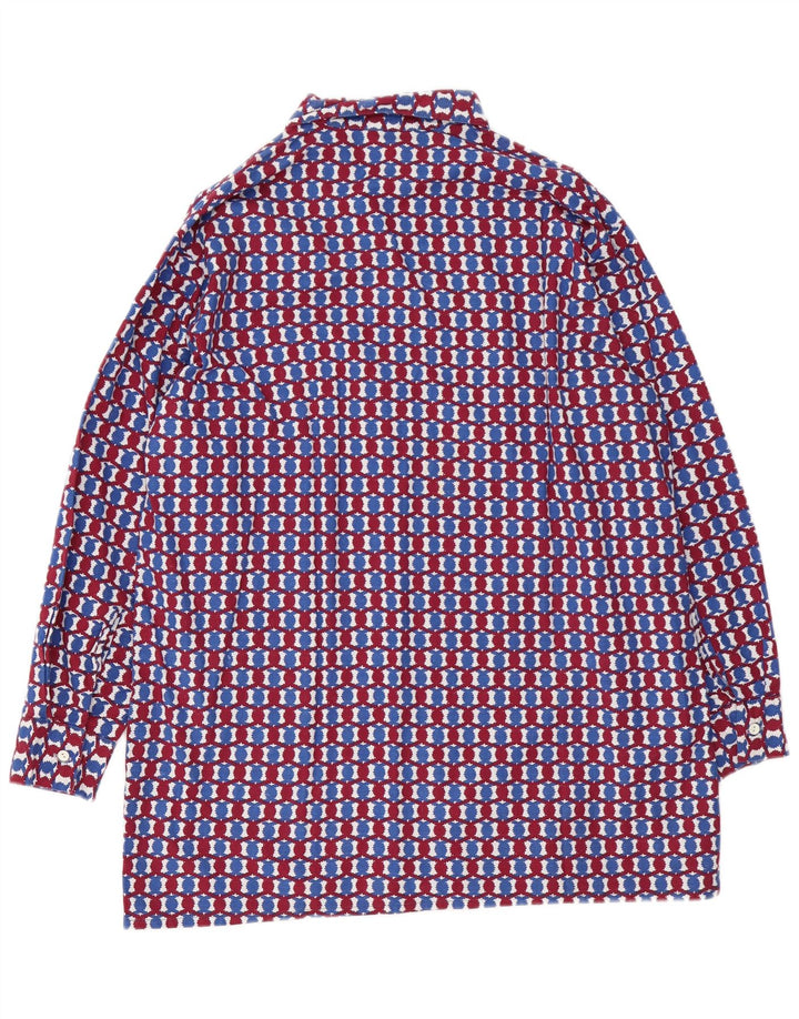 Cămașă Vintage bărbați mare, multicoloră, geometrică