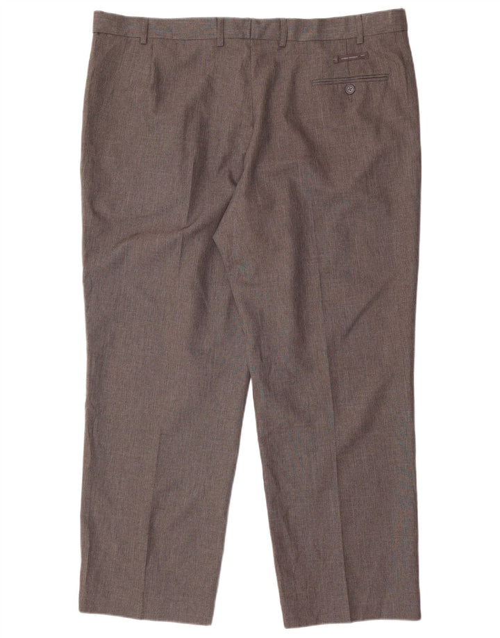 Pantaloni de costum pentru bărbați Marks & Spencer, cu ajustare normală, L42 L29, poliester gri