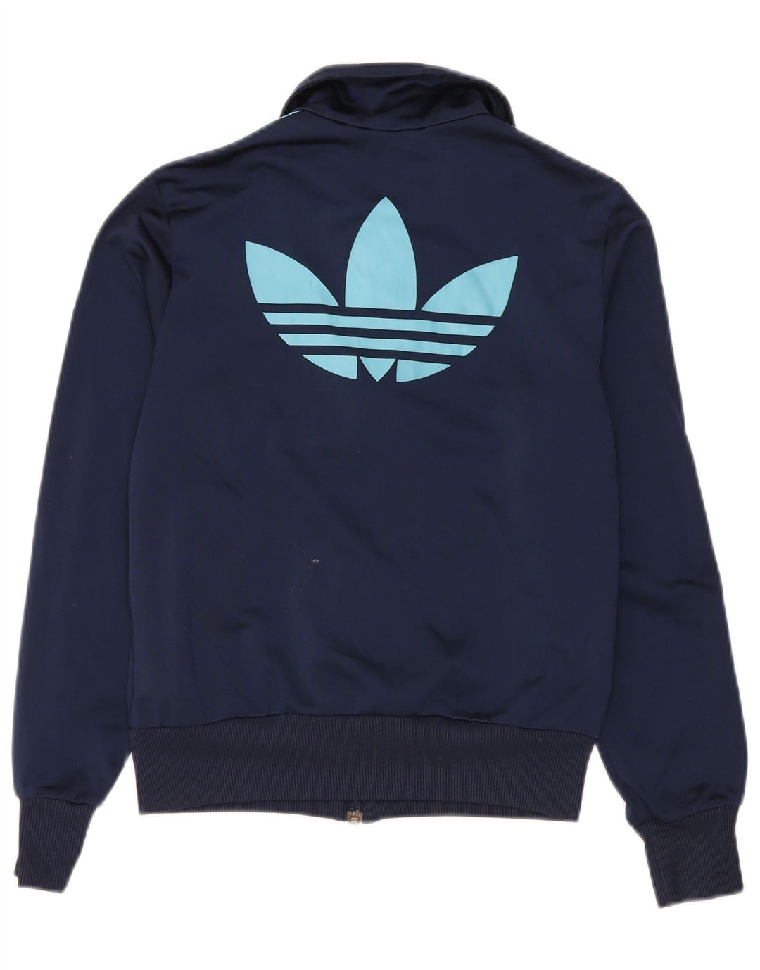 Jachetă de top pentru trening cu grafic pentru femei Adidas EU 38 Poliester bleumarin mediu