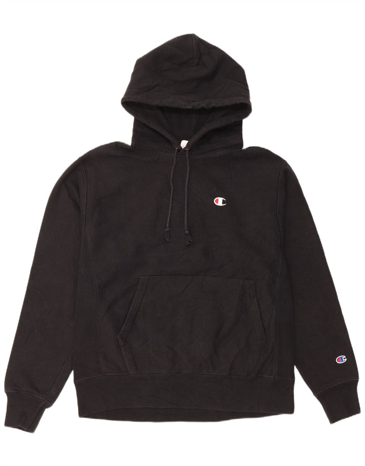 Pulover pentru bărbați Champion Reverse Weave, bumbac mediu negru