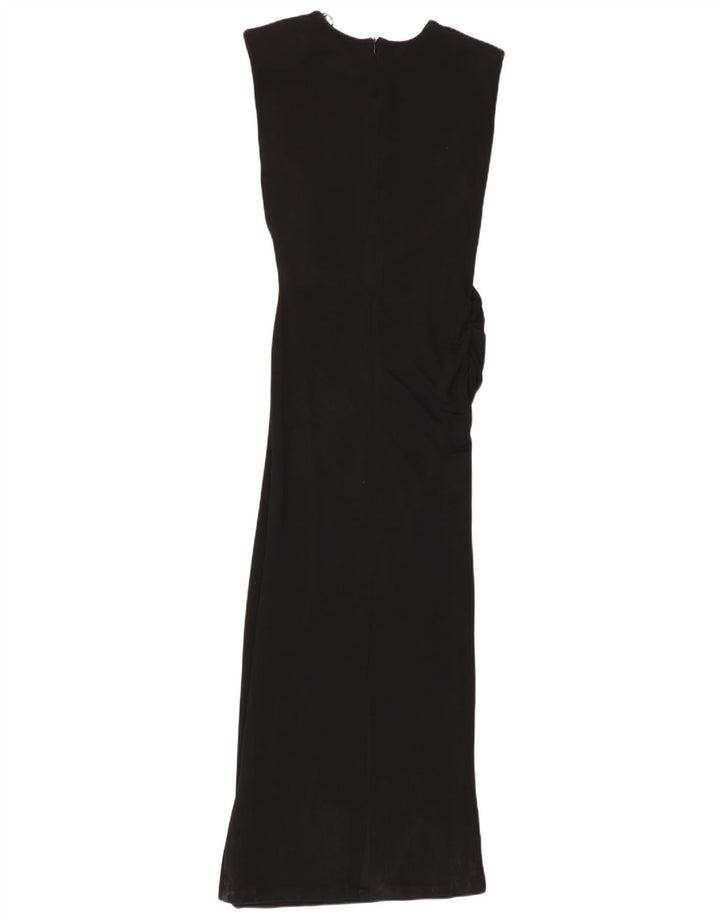 Rochie Maxi fără mâneci pentru femei Zara UK 12 Medium Black Viscose