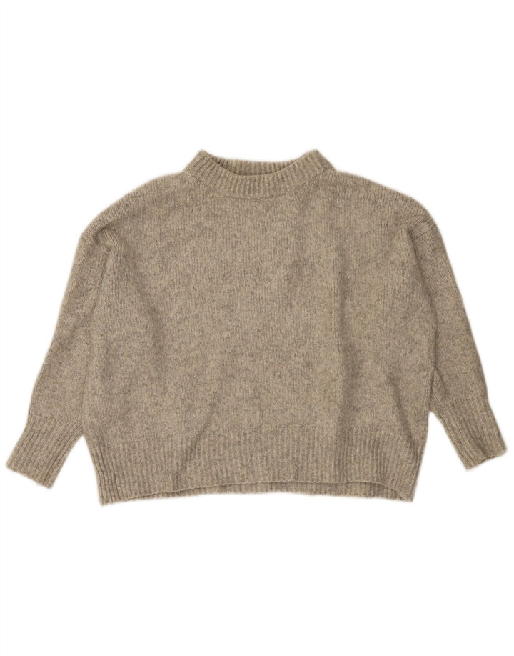 Pulover supradimensionat pentru femei Zara, cu gâtul turn, UK 10, gri mic