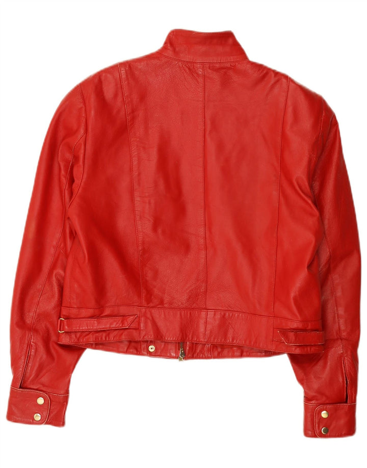 Jachetă de piele Yuppie Crop pentru femei EU 40 Medium Red